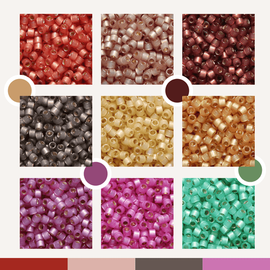 Opal Silver Lined Mix, 9 Delica Beads Set, Promotions Promotions