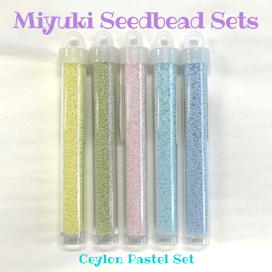 Preciosa Promotions Pastel Ceylon Set, 11/0 Miyuki Seed Beads, Set of 5 x 22g vials