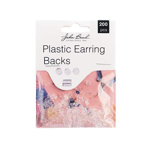 Sundaylace Creations & Bling Basics Plastic Earring Backs Clear, Must-Have Findings for Studs/Hooks 200 pcs