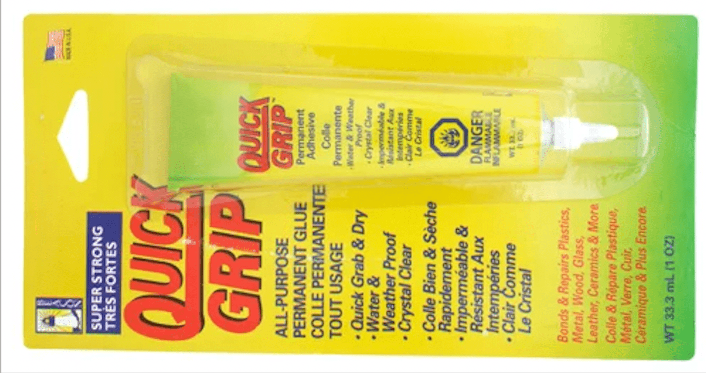 Quick Grip Glue Basics Quick Grip Permanent Adhesive 1 Fl Oz. Glue, Basics