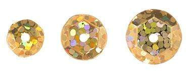 Sundaylace Creations & Bling Sequin Sequins Round 6/8/10mm Hologram Light Gold
