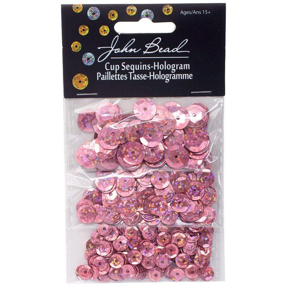Sundaylace Creations & Bling Sequin Sequins Round 6/8/10mm Hologram Retro Pink