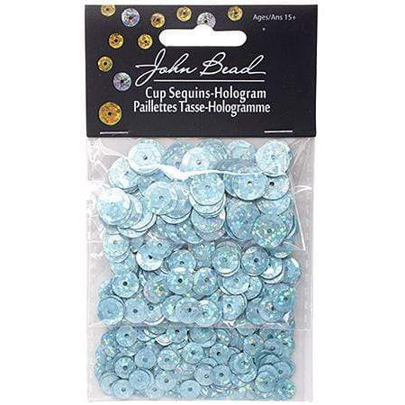 Sundaylace Creations & Bling Sequin Sequins Round 6/8/10mm Hologram Sky Blue