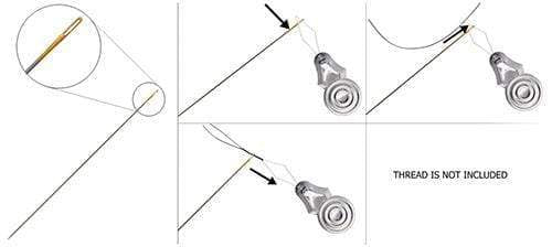 Sundaylace Creations & Bling Basics Sharps Gold Eye Beading Needle w/Threader Size 12