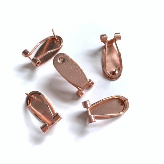Earring Hooks, Rose Gold with ball, 18mm (10 pairs) – St Beads