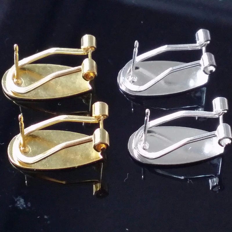 Starter Random Set (10 pairs) Silver/Gold/Rose Gold Color Fingernail Lever back Earring Posts, Findings Studs Basics