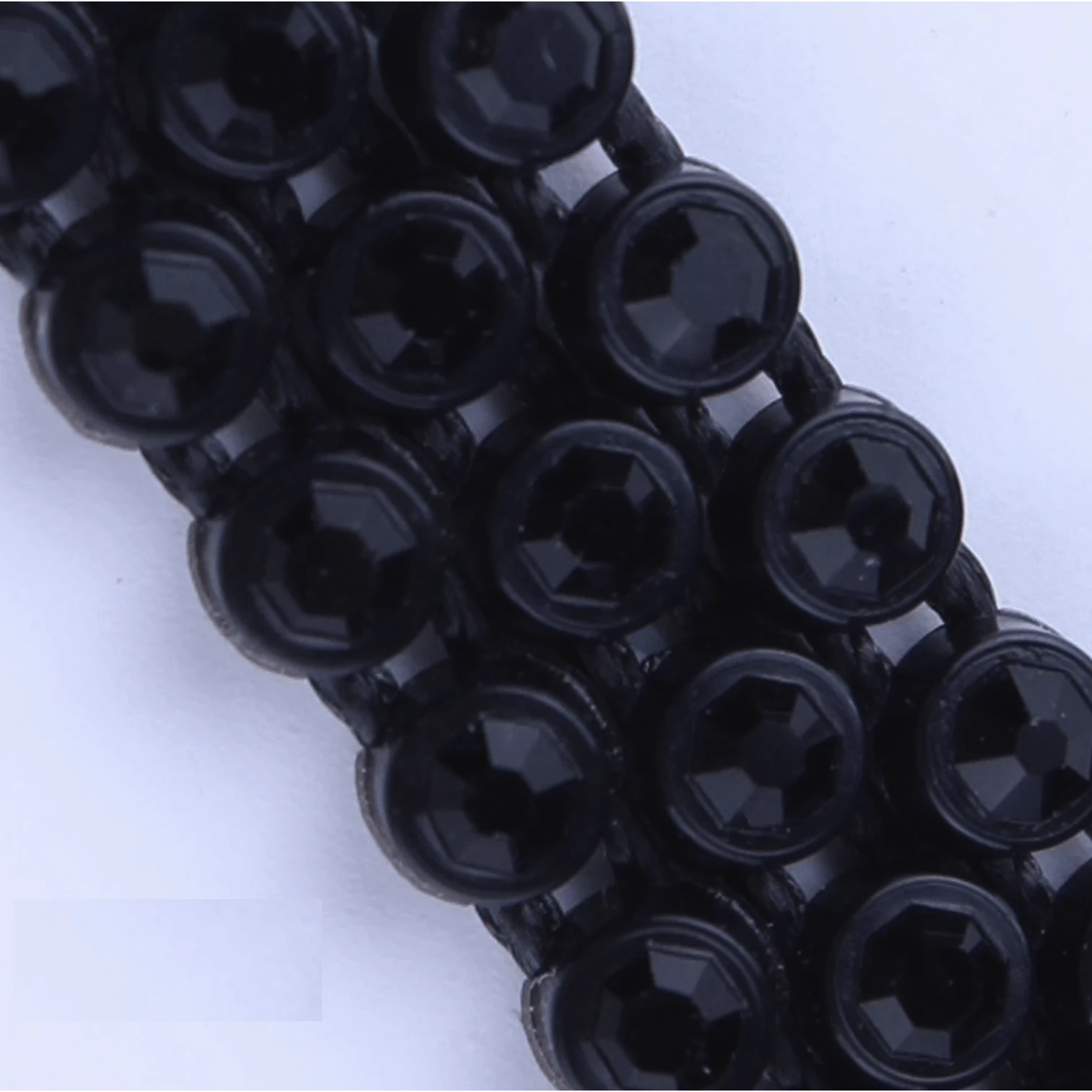 Sundaylace Creations & Bling Ss6 Plastic Rhinestone Banding Rope Ss6 Black on Black Plastic Rhinestone Rope/Banding