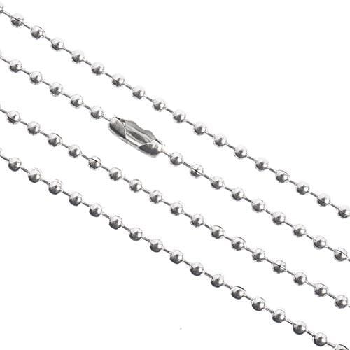 Sundaylace Creations & Bling Basics Stainless Steel Ball Chain 1m 2.4mm w/Connector, *Necklace Chain, John Bead Basics