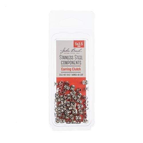 Sundaylace Creations & Bling Basics Stainless Steel Earring Clutch 5x3.5mm 50pcs
