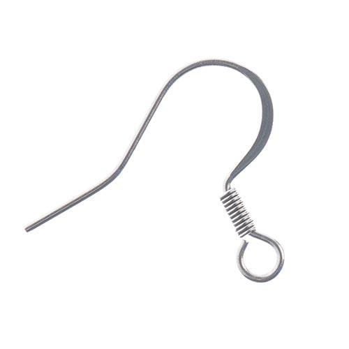 Sundaylace Creations & Bling Basics Stainless Steel Earring Fish Hook 14mm 20pcs, John Beads Basics