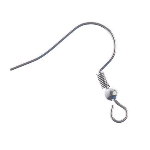 Sundaylace Creations & Bling Basics Stainless Steel Earring Fish Hook 19mm 10pcs, John Beads Basics