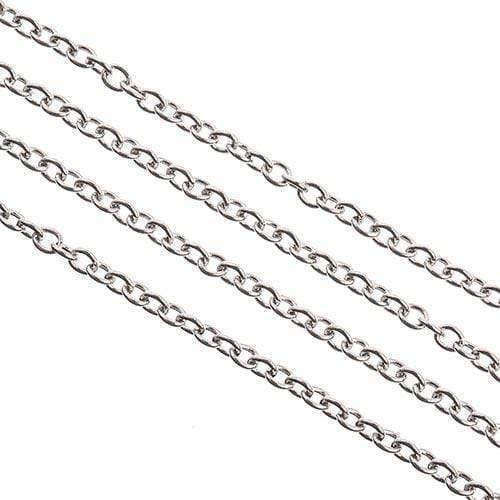 Sundaylace Creations & Bling Basics Stainless Steel Rolo Chain 1m w/ 2.5*2mm Links, John Beads Basics