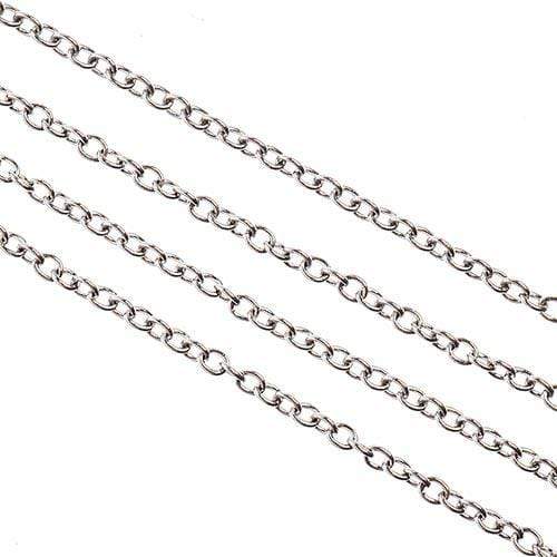 Sundaylace Creations & Bling Basics Stainless Steel Rolo Chain 1m w/ 2x1.5mm , John Beads Basics