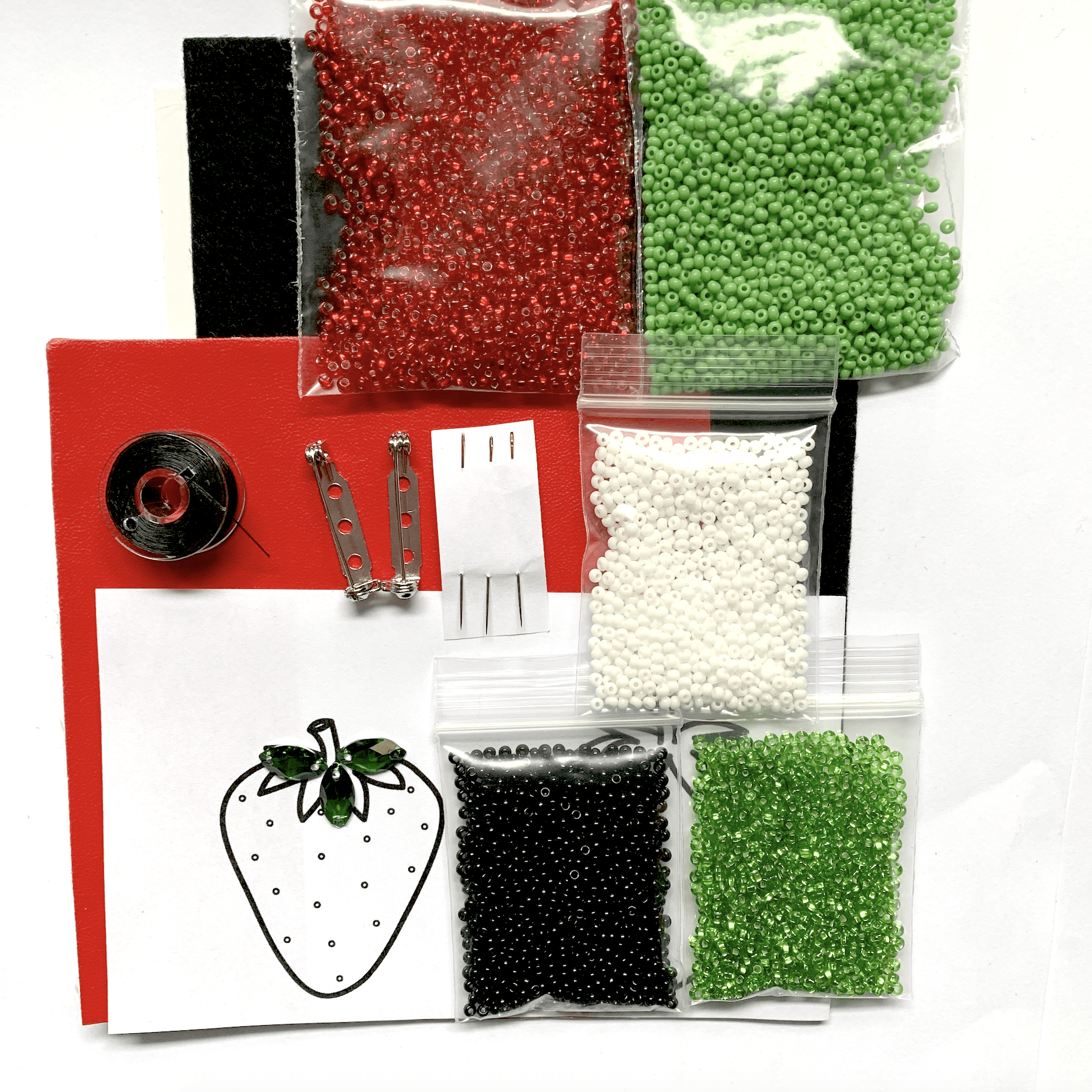 Sundaylace Creations & Bling Promotions Strawberry Pin: New Beader Starter Kits with pattern