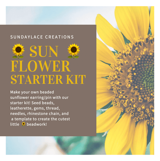 Sundaylace Creations & Bling Promotions "Sun 🌻 Flower" Starter Beading Kit, Summer Promotion