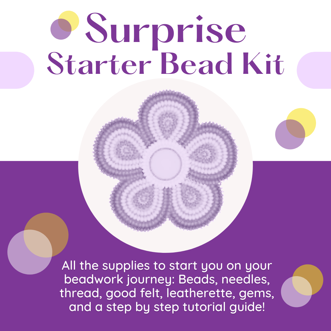 Sundaylace Creations & Bling Promotions Surprise Flat Stitch Starter Bead Kit *Floral Template*, Promotions