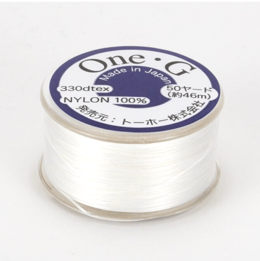 Toho Basics Toho One-G Beading Thread, 50 Yard Bobbin (White) Nylon 100% Beading Thread *NEW 2022*