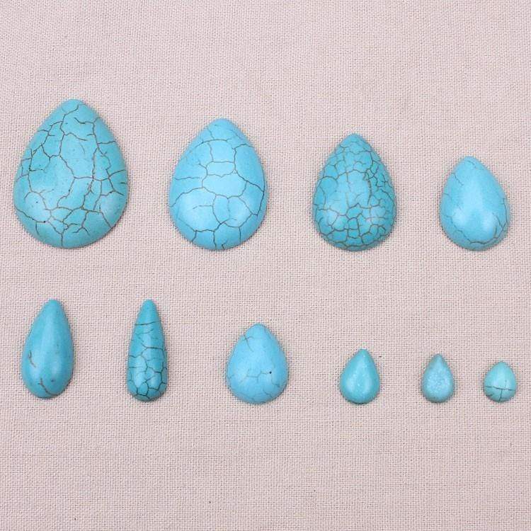 Sundaylace Creations & Bling Stone Gem Various Semi-Precious Turquoise Stones, Glue on,  Stone Gem